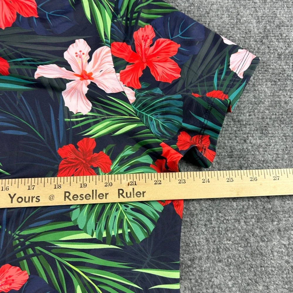 Yatta Golf Polo Shirt Womens 3XL Jungle Hibiscus Tropical Floral Performance New - Picture 5 of 6
